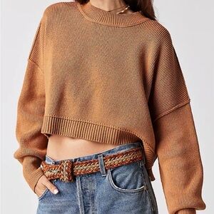 Free People Camel Sweater